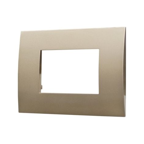 Plaque plastique ETTROIT série Venus 3P couleur bronze compatible avec Vimar Arke VA83310