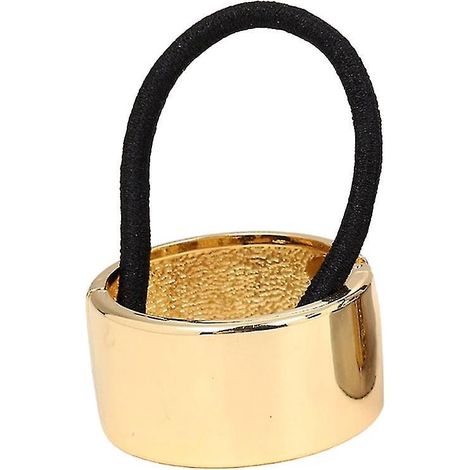 Élastique à cheveux délicat, boucle de fixation pour queue de cheval, anneau pour cheveux pour réunion de famille, doré (1/4)