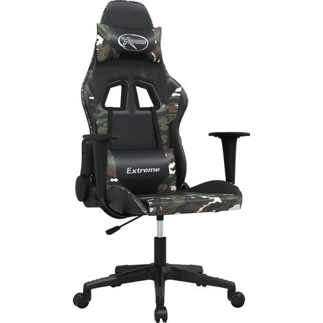 Chaise de jeu Noir et camouflage Similicuir (1/5)