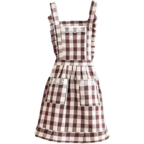 Küchenschürze für Damen mit Taschen, mehrlagige Latzschürze zum Kochen, Backen, Grillen und Gärtnern (Form 9) (1/5)
