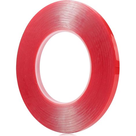 Ruban adhésif Double face,Ruban Double Face Extra Fort,1rouleau 10m(5mm)   Ruban Adhesif Double Face Transparent Resistant,Ruban Adhésif Double Face Acrylique,Transparent Adhésif Double Face (1/5)