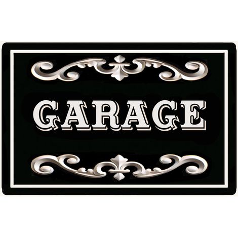 Plaque de porte en métal Garage (1/2)