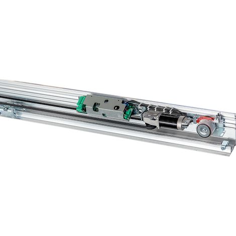 900LEV2101L Vormontierter Antrieb nach Maß für einflügelige Schiebetüren bis 160 kg, L=2100 mit LED-Beleuchtung