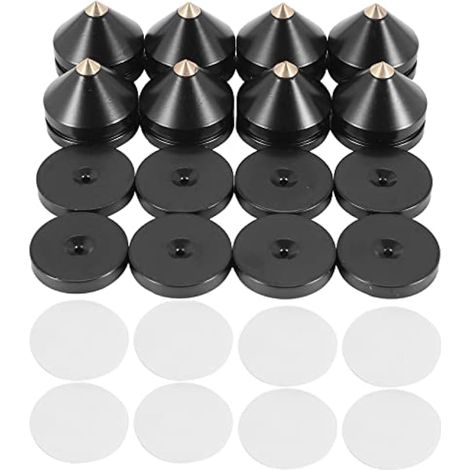 8 jeux de pieds de support d'enceinte en alliage d'aluminium (pas en bois naturel), pointes coniques, clous M23x20 (1/5)