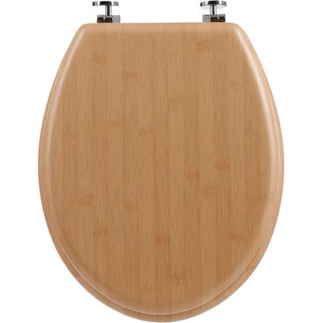 5Five Simply Smart – Abattant WC en MDF naturel 45cm – Fixation facile – Abattant adulte pour WC – Dimensions L. 45 x P. 37 x H. 5,5 cm (1/3)