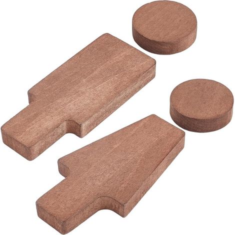 1 Lot de 2 Panneaux de Porte en Bois pour Toilettes Hommes et Femmes Marron avec Symbole de Toilettes. Convient pour Les Portes de Bureaux Commerces et Restaurants. (1/5)
