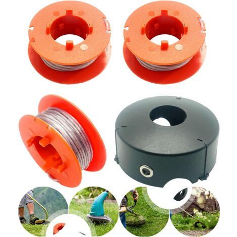 F016800175 Bobine de Fil pour Bosch Art 23 26 30 Easytrim et Combitrim,Pro-Tap Automatique Bobine Cordon Souple,8M x 1,6mm avec Couvercle F016L71088(3 Bobine + 1 Couvercle) (1/5)