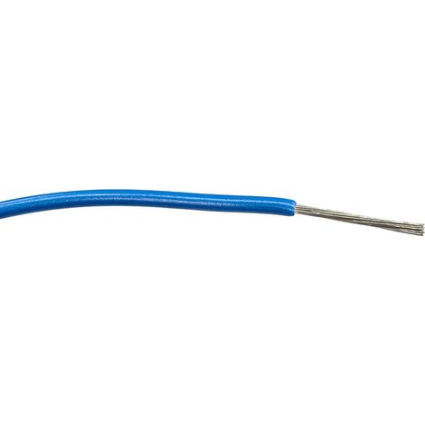 Fil électrique RS PRO BS4808 1 mm² 17 AWG, 1,5 kV c.a., PVC Bleu, 100m ( Prix pour Bobine de 100 )