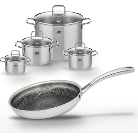 Lot 4 Faitouts Elo Relief Evolution & 1 Poêle 24cm (1/5)