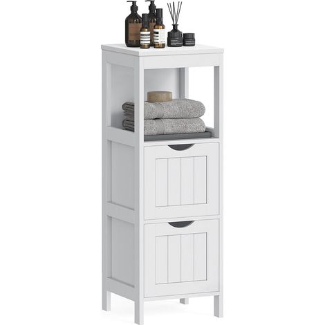 Mobile bagno indipendente mobile contenitore comodino mobile angolare con 2 cassetti bianco 120006504
