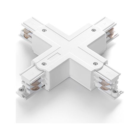 Connettore Per Binario "X" Acrilico Bianco