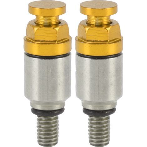 Valve de décompression d'air pour fourche moto – Lot de 2, alliage d'aluminium, M5x0.8, jaune (1/5)