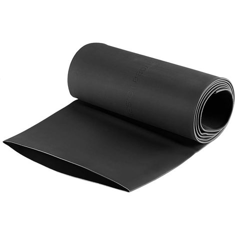 Gaine Thermorétractable 80mm Diamètre 128mm Largeur Plate 2:1 Rapport Manchon Câble Tube Rétractable 1m Noir (1/5)