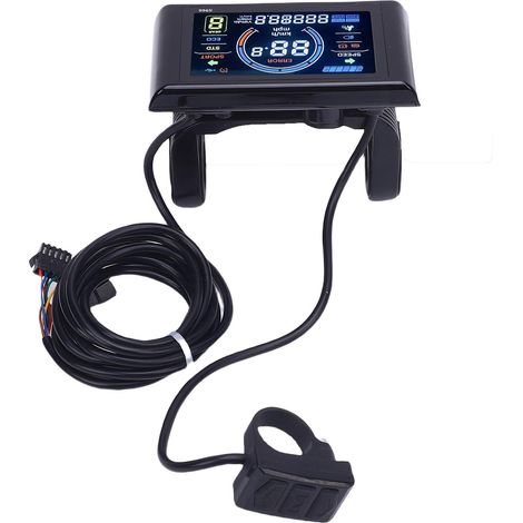 Compteur de vélo électrique LCD couleur étanche avec connecteur NFC et écran tactile couleur pour VTT. (1/5)