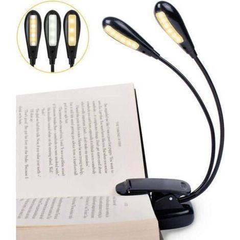 14 LED rechargeable reading lamp, clip-on reading lamp, desk lamp, 3 brightness levels (1/5)