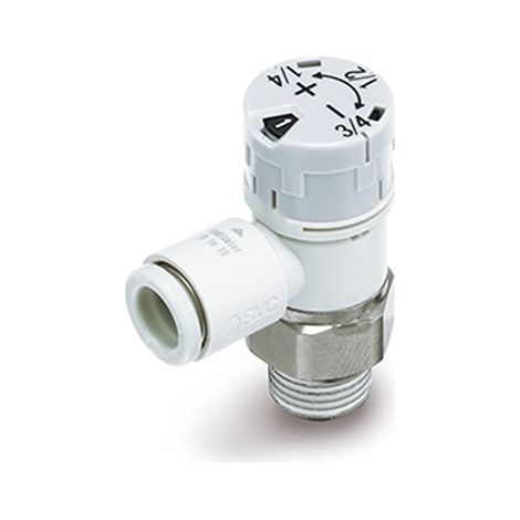 Raccord silencieux et réducteur d'échappement SMC AS3, R 3/8, 8mm ( Prix pour 1 )