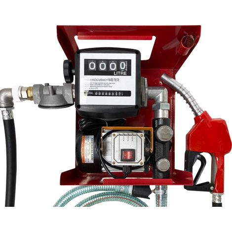 Mw Tools – Station murale diesel 230V avec pistolet automatique – Compteur analogique – Auto-amorçage – Acier et cuivre – POT22060A (1/3)