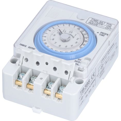 Minuterie mécanique à bouton rotatif pour montage sur rail DIN, unité de commande industrielle, 100-240 V (1/5)