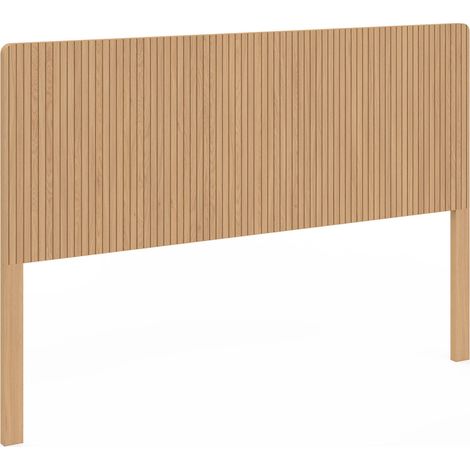 Testiera JULIETTE 160 cm a libera installazione con effetto doghe in legno (1/5)