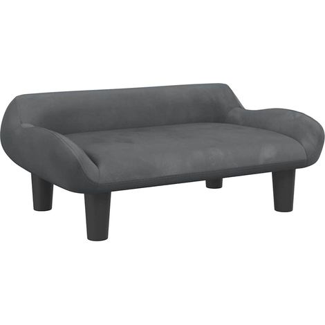 vidaXL Cama para perros de terciopelo gris oscuro 70x40x24 cm (1/2)