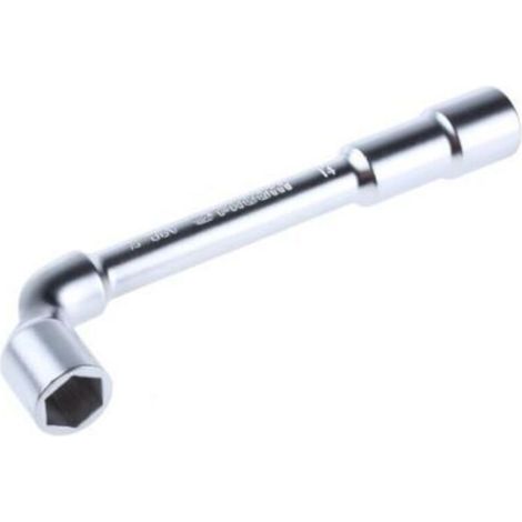 Facom – Clé à pipe débouchée 14 mm – Acier chrome vanadium – Profil OGV® pour serrages puissants – Longueur 160 mm – 6 pans x 6 pans