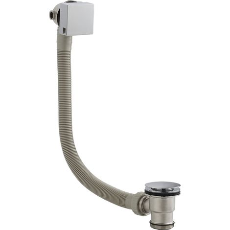 Nuie Chrome Square Slimline Freeflow Bath Filler - E317 (1/2)