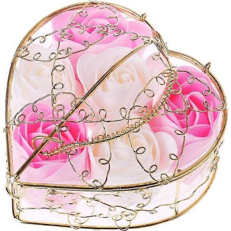 6-teiliges Seifen-Set mit Rosenblütenduft für Bad und Körper, Dekoration für Hochzeiten und Partys, in Geschenkverpackung