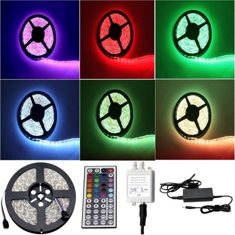 Ruban Led Rvb Multicolore 5 Mètres Smd 5050 étanche Bobine 12 V (1/3)