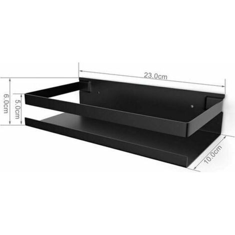 Estante de ducha sin taladrar – acero inoxidable SUS304, adhesivo de alta resistencia, diseño moderno y compacto.