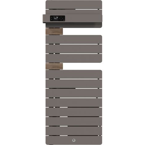 THERMOR - Sèche-serviettes connecté Allure 4 étroit 1500W Roche/Chêne Mat à gauche - 483386 (1/2)