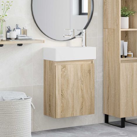 Módulo de baño con grifería Roble  45,5 x 22,5 x 84 cm