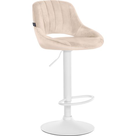 Barhocker Milet Samt creme weiß (1/5)