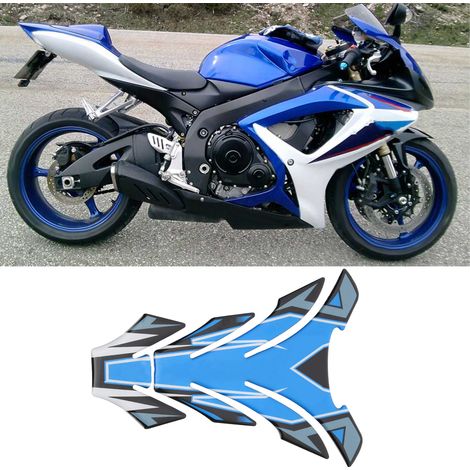 Kit d'autocollants 3D pour réservoir et bouchon de réservoir, version réfléchissante, compatible avec les modèles SUZUKI GSXR 600 750 1000 K6 K7 K8 K9 L1 (2006-2017). (1/5)