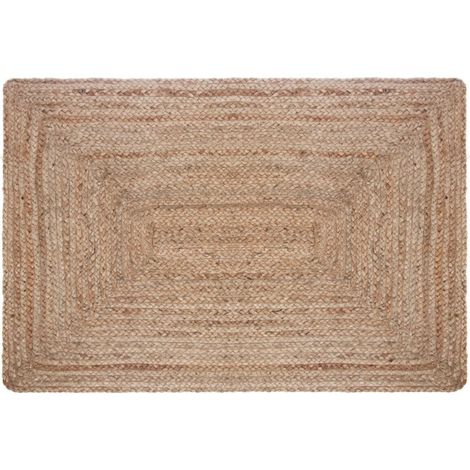 Atmosphera – Tapis kilim en jute 60x90cm – Naturel – Idéal pour salons et espaces modernes – Tissage artisanal durable (1/5)