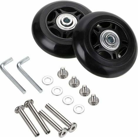 Rubber bearing repair kit for replacement suitcase wheels 80 mm x 24 mm (pack of 2) (1/5)
