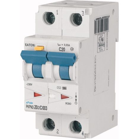 Disjoncteur différentiel PKP 2X20A 30mA 10kA type AC/ courbe C (000111626)