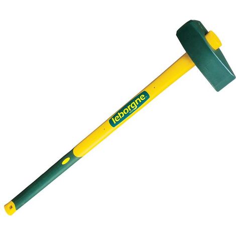 Leborgne – Masse à tranche 3 kg manche Novagrip – Acier au carbone forgé – Surface de frappe polie pour sécurité accrue – Pour travaux exigeants