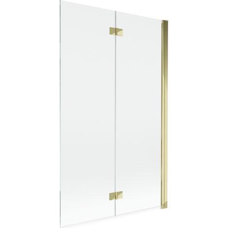 Paroi de douche Mexen Mist 2 volets droite 110 x 150 cm, transparent, doré - 8A9-110-002-50-00-P (1/5)