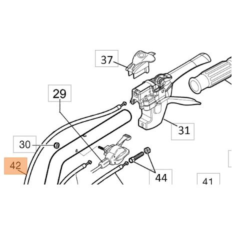 ORIGINAL OLEOMAC 68240091R HÄCKSLER LENKER ÜBERTRAGUNG KABEL