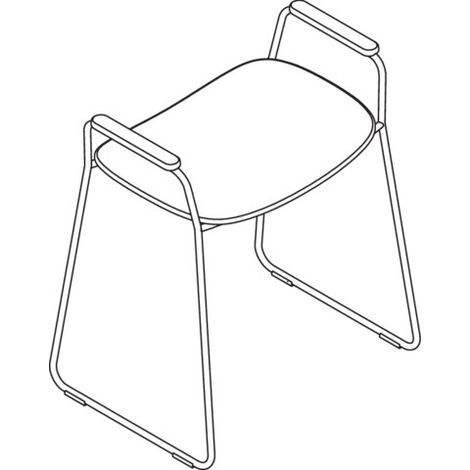 HEWI 950.51.30260 tabouret de douche CV, H : 626 mm, L : 536 mm (1/2)