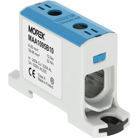 Bornier de jonction alu-cuivre 6 à 95mm² 1000V AC/DC – Rail DIN pour câblage électrique – Connexions sécurisées et faciles