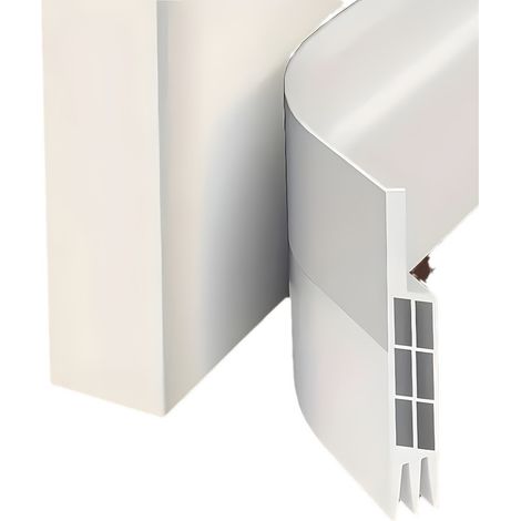 Calfeutrer Bas de Porte, 100 x 5cm Bas de Porte Adhési, Souple Silicone Isolant Phonique Thermique Blanc Bande d'étanchéité Anti Bruit Poussière Stop à l'air Froid Anti Souris Fourmi (1/5)