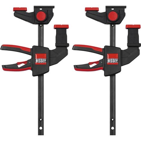 Bessey Einhand-Tischzwinge EZR15SET für Führungsschienen inkl Adapter für Bosch/Mafell FSN, 2 Stück