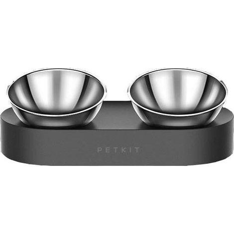 Gamelle surélevée en acier inoxydable pour chats et petits chiens, inclinée, antidérapante et anti-déversement (1/4)