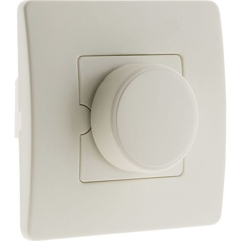 – Variateur de lumière 60-300W blanc – Installation facile avec vis fournies – Pour éclairages à intensité variable