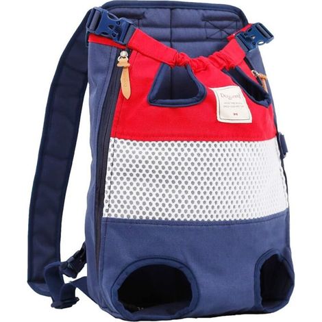 Sac de transport pour chien – Charge maximale 12kg – Sac ventral avec laisse courte et fermetures éclairs – Confortable et léger (1/4)