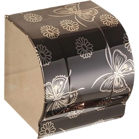 Porte-rouleau de papier toilette/toilette en acier inoxydable. étanche et fermé. pour salle de bain ou cuisine. (1/5)