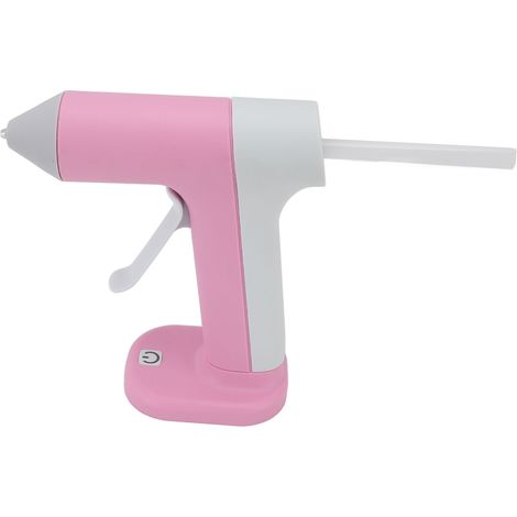 Pistolet à colle thermofusible sans câble anti-goutte recharge USB avec 30 bâtons de colle arrêt auto pour bricolage artisanat rose (1/5)