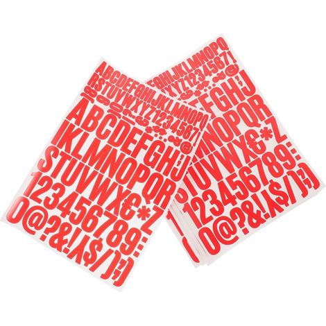 Autocollants Lettres Alphabet en Vinyle Rouge Waterproof et Auto-adhésifs, 12pcs pour Scrapbooking, Décoration de Boîte aux Lettres et Loisirs Créatifs (1/5)