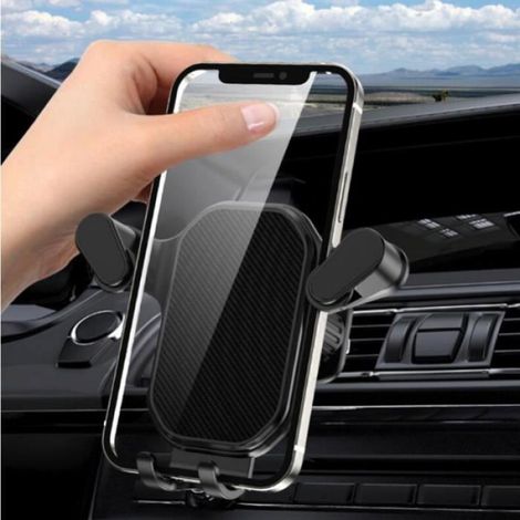 Support de tlphone portable gravit - KEEJAA - Clip ventilation - Rotation 360 degrs - Noir Black Black FIXATION TELEPHONE (1/4)